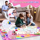 LOYO Water Doodle Mat 105x100cm Unicorn No Mess Drawing with Pens Stamps view 7