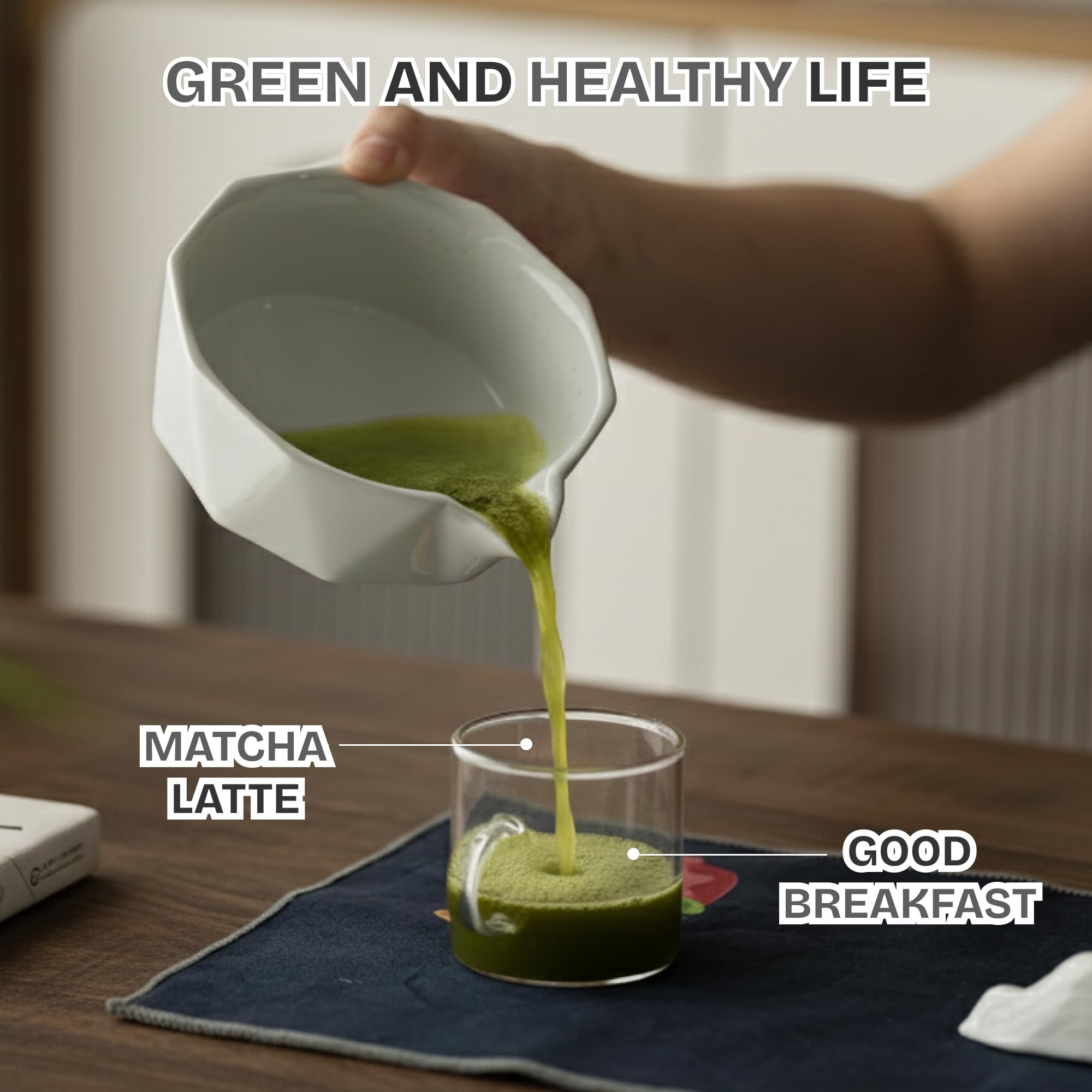 Matcha Whisk Set with Bowl – 8 Pcs Japanese Matcha Set, Ceramic Chawan with Spout, Bamboo Whisk (Chasen), Holder & Accessories | Matcha Making Kit for Tea Ceremony, Lattes & Gifts