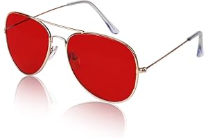 SunnyPro Aviator Sunglasses Colored Tinted Lens Glasses Metal UV400 Protection