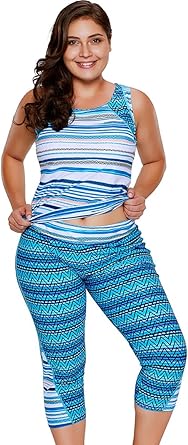 plus size capri suit sets