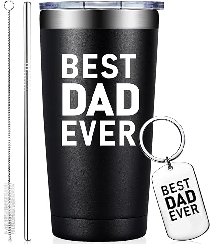 Onebttl Dad Fuel Edelstahl-Tumbler | 590 Ml, Doppelwandig Isoliert | Perfektes Geschenk Für Papa Zu Vatertag & Geburtstag