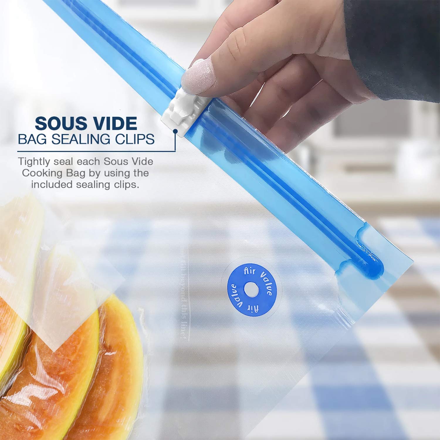 VICARKO 30 Vacuum Zipper Bags, Vacuum Sealer Bags, Food Storage, Reusable Bags, with Double Layers, BPA Free, 2.9L, 11.0 x 10.5