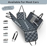 KYG Dog Blanket for Car Back Seat 148 x 135 cm Grey with Viewing Window view 2