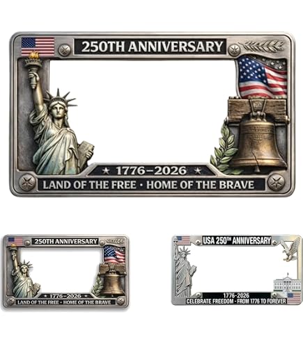 Amazon.com: 250th Anniversary Commemorative License Plate Frame