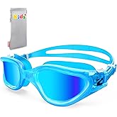 ZIONOR Kids Swim Goggles, G1 MINI UV Protection Anti-Fog Polarized Swimming Goggles for Age 6-14