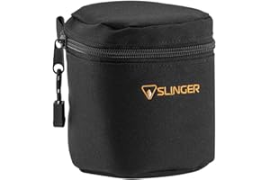 Adorama Slinger Slinger Soft Lens Case Small, 5" High x 86mm Diameter, Black