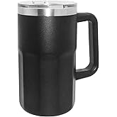 Oggi Insulated Beer Mug with Handle - Ideal Large Beer Stein, Insulated Beverage Glass, Beer Mugs, Beer Glasses, Mugs with Handles, Large Stein, Oktoberfest Mug - 27oz / 0.8lt