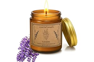 POOTES Candles for Home Scented, 16oz Large Soy Wax Lavender Scented Candle, 100 Hour Burn Time, Aromatherapy Candle, Ideal for Christmas, Anniversary, Birthday Gift