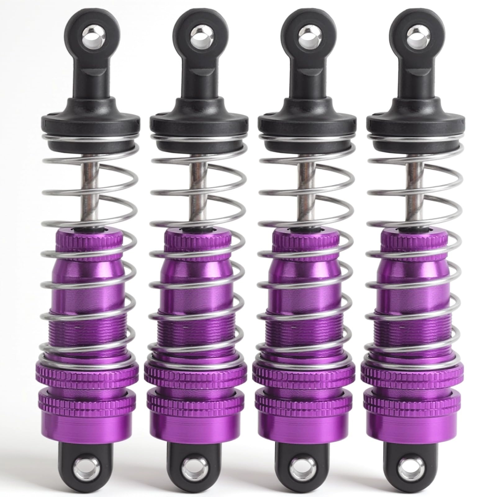 RC Shock Absorber Damper,Exquisite 3.1 inch 4pcs Metal RC Sapre Shock Absorber Replacement Accessory with Double Spring,for WLtoys 144001 1/14 RC Car