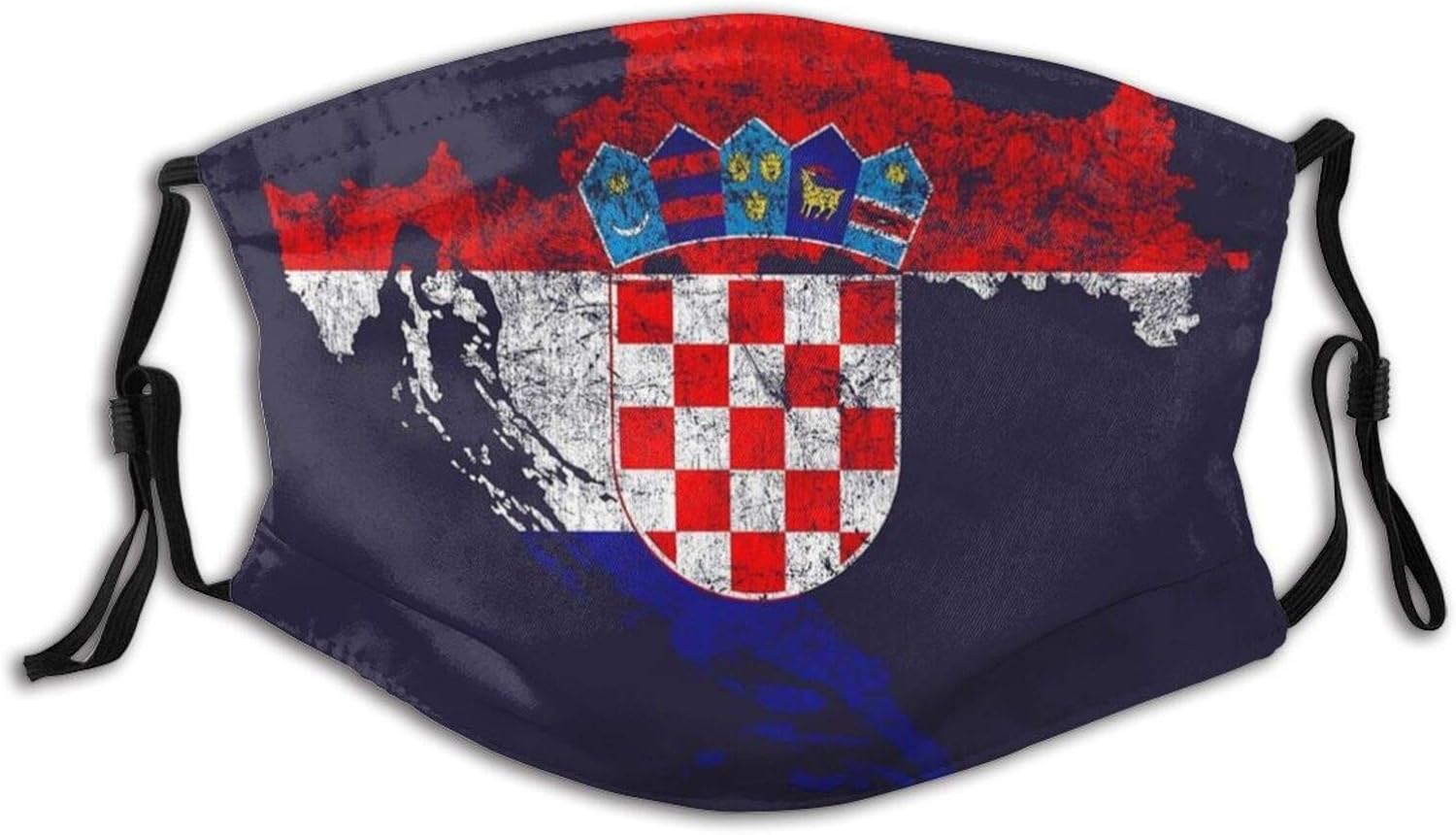 Croatia Flag And Map Croatian Pride Face Mask With Filter Pocket