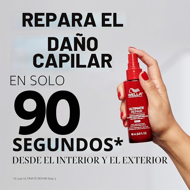 Ultimate Repair Miracle Hair Rescue Serum - Tratamento de reparação leave-in de 90 segundos - Spray desembaraçante com efeito anti-frizz e anti-pontas abertas, 5 ml