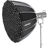 NEEWER 35.4"/90cm Parabolic Softbox Bowens Mount, Quick Release with Diffusers/Grid/Bag for Video Continous Lighting CB60 CB2