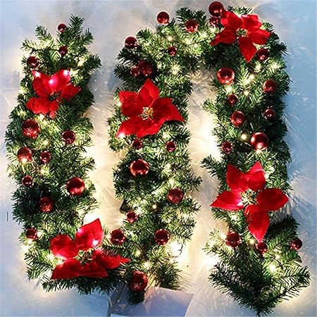 Celebration Occasion Supplies Pre Lit Decorated 2 7m Red Luxury