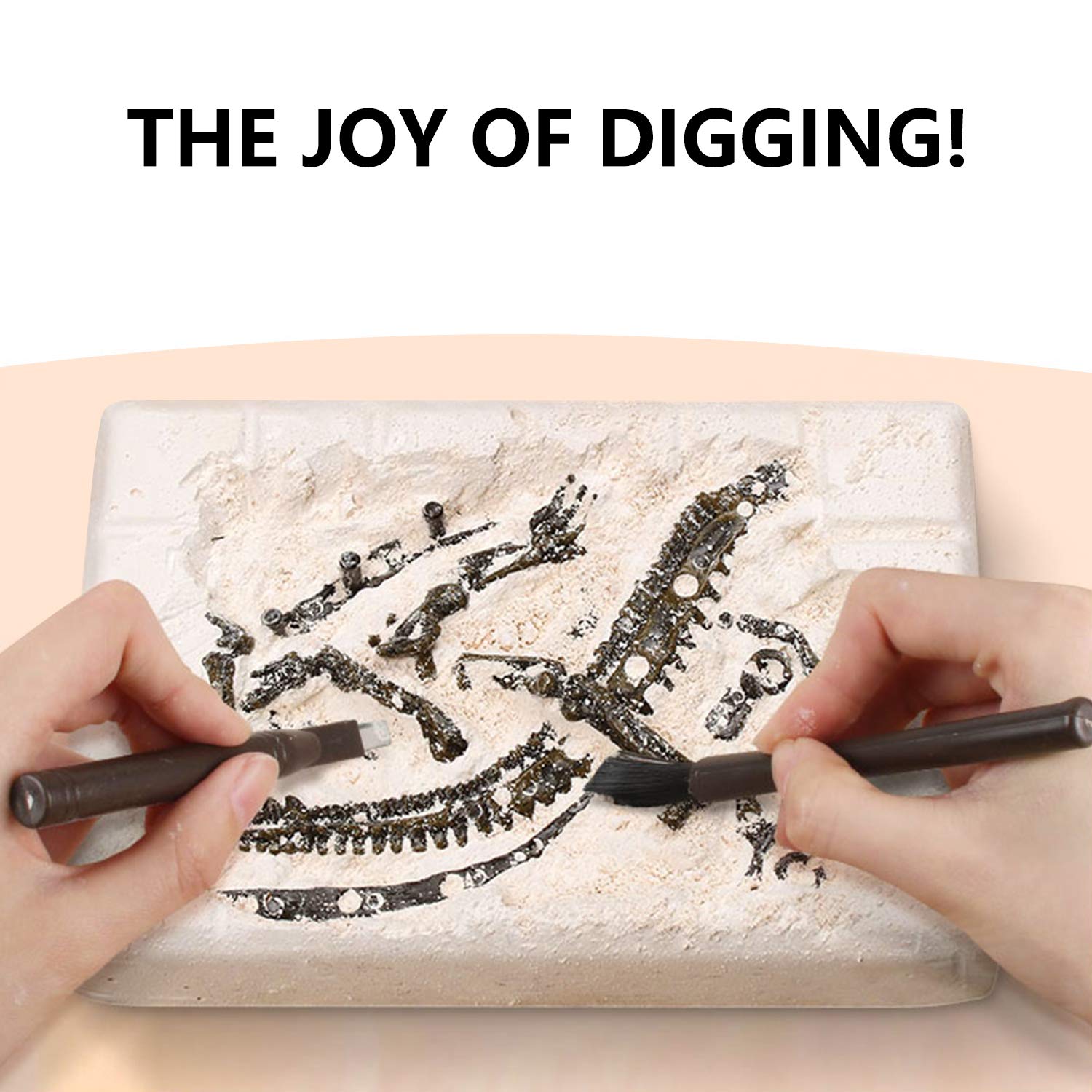 Dinosaur Fossil Digging Kit for Kids, Eggs Excavation Dig Kit, Toys for Kids 5-7 8-12, Great Birthday for Boys and Girls