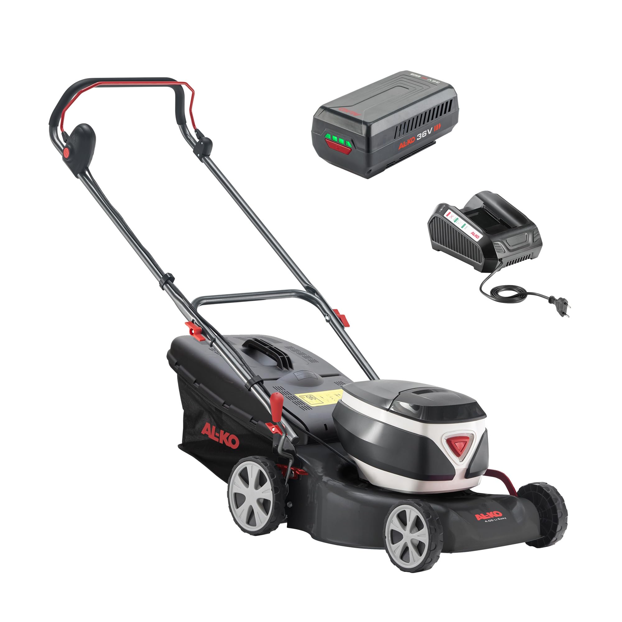 AL-KO 36 V Akku-Rasenmäher 4.05 Li Easy, 40 cm Schnittbreite, Stahlblechgehäuse, für Flächen bis 650 m², inkl. Akku und Ladegerät