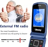 uleway 4G Big Button Senior Flip Phone 2.4/1.8 IPS SOS Dock Blue view 6