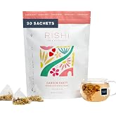 Rishi Tea Garden Party Organic Herbal Tea Bags, Caffeine Free, 30ct | Calming Chamomile Tea Blend, Enjoy Hot or Iced, Sustainable, 30 Servings