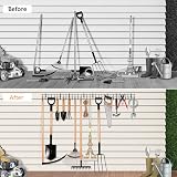 zacurter Garden Tool Rack Wall Mount Organizer 32 Hooks 64in Heavy Duty view 3