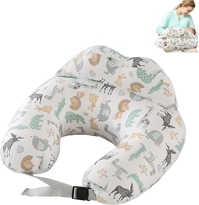 Topchances Pregnancy Pillow Nursing Pillow U Shaped 100% Cotton Cover