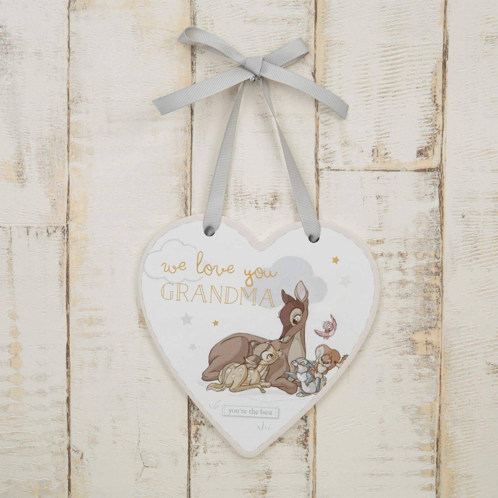 WIDDOP DI697 BAMBI WE LOVE YOU GRANDMA PLAQUE UNBOXED