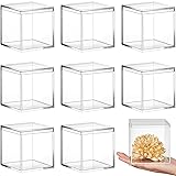 Blulu 8 Pieces Clear Acrylic Plastic Jewelry Box