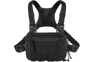 VOTAGOO GEAR Tactical Chest Pack EDC Chest Bag 2L Utility Molle Chest Rig Pouch with CCW Compartment Adjustable Strap Outdoor
