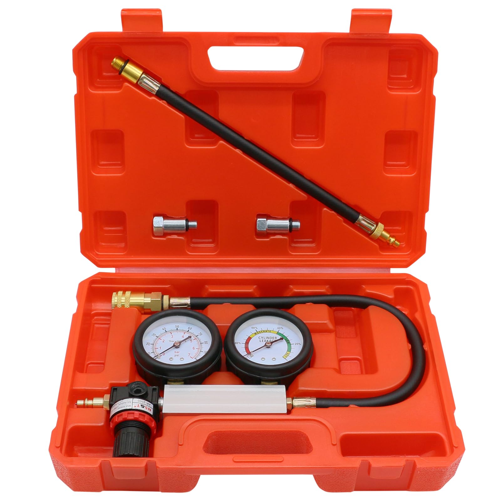 GJX 2-In-1 Cylinder Leak-Down And Cylinder Pressure Test Gauge Engine Compression Tester