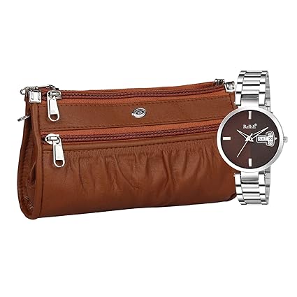 Combo Day and Date Display Watch and Wallet, Purse for Women and Girls