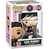 Luis Suarez #02 Facsimile Signed Reprint Laser Autographed Funko POP! MLS: Soccer Inter Miami CF Figurine with Protector Case