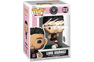 HOFSM.COM HALL OF FAME SPORTS MEMORABILIA Luis Suarez #02 Facsimile Signed Reprint Laser Autographed Funko POP! MLS: Soccer Inter Miami CF Figurine with Protector Case