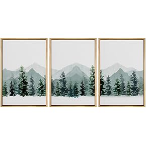 SIGNWIN 3 Piece Framed Canvas Wall Art Abstract...