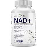 ETANATURE NAD+ Supplement - NAD Resveratrol for Cellular Energy and Stamina - Energy Supplements with Nicotinamide Riboside, Grape Seed and B Vitamins for Healthy Aging for Men & Women - 60 Capsules