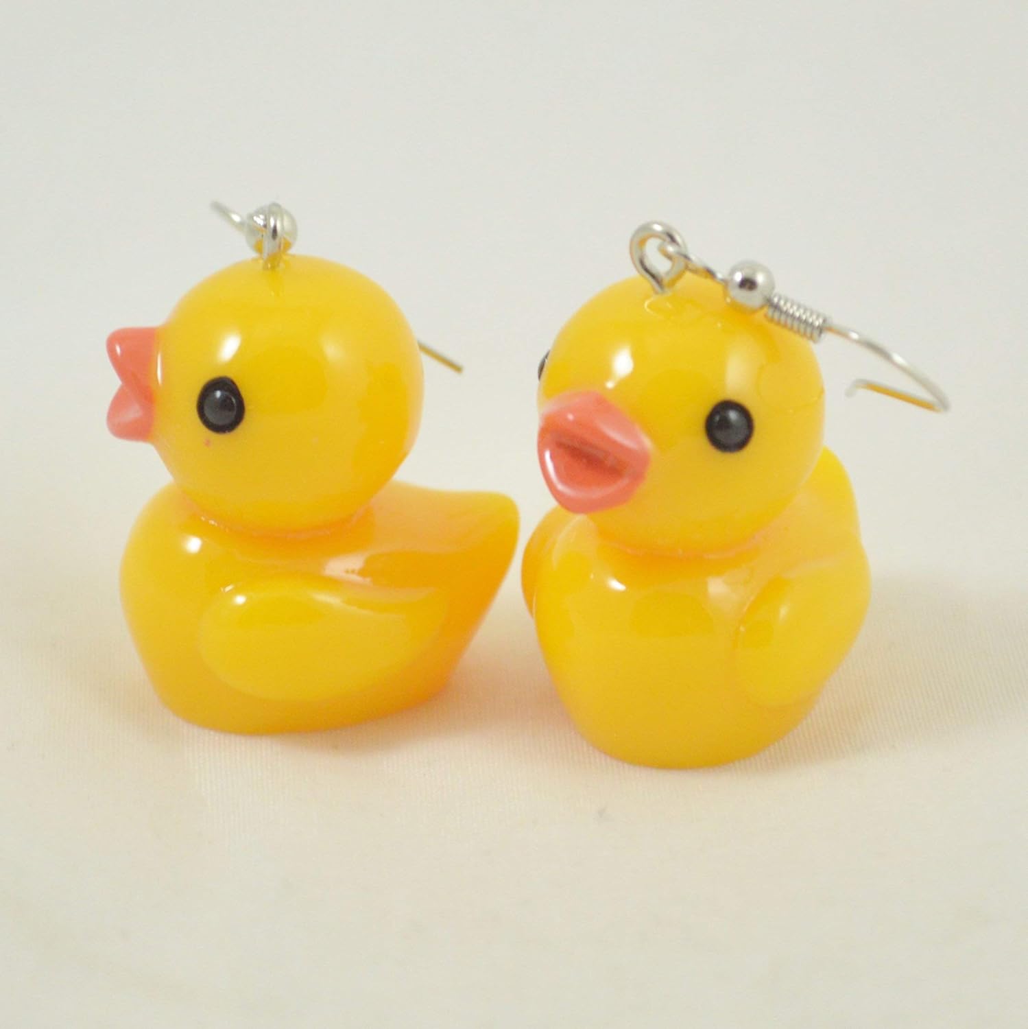 Extra Large Cute Yellow Rubber Duck Duckie Earrings Handmade Products