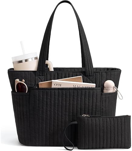 Eativisa Luxury Flowers Vintage Tote Bag for Women Work Canvas Travel Tote Bags with Zipper Large Capacity Casual Handbag with Inner Pockets Reusable Shopping Shoulder Bag for Teacher Nurse : Clothing