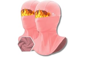 [ 2 Pack ] Balaclava Thermal Ski Mask | Fleeced Cold Weather Essential Addon to Outdoor Gear and Motorcycle Accessories