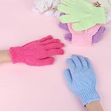 minkissy 30Pcs Five Finger Shower Gloves Exfoliator Bath Scrub Towel Body Back view 4