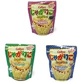 Calbee JagaRico Potato Sticks: Umami Seaweed, Hokkaido Butter and Original, 1 Pack of each flavor, 3 Packs total.