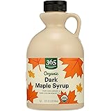 365 by Whole Foods Market, Organic Pure 1% Grade A Maple Syrup, Dark Color Robust Taste, 32 Fl Oz