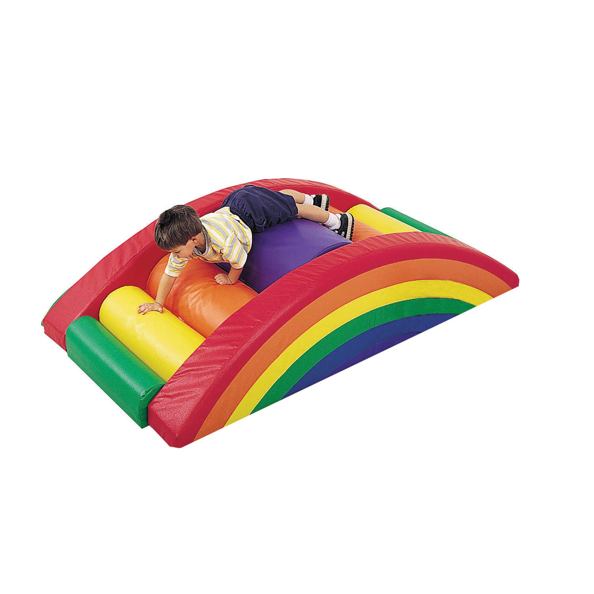 Photo 1 of **ONLY 3 PIECES/PURPLE AND TWO YELLOWS/MISSING PARTS**Children's Factory Rainbow Arch Climber, Toddler Indoor Playset, Baby Soft Play Equipment for Preschool, Daycare