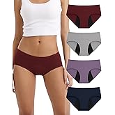 INNERSY Women's Period Underwear Hipster Postpartum Leakproof Protective Menstrual Panties Multipack
