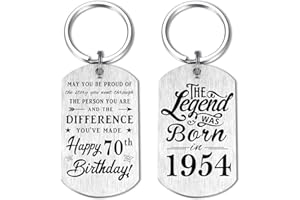 Yobent Birthday Gifts for Men Women Him, Happy Birthday Personalized Keychain, Men Gifts for Birthday Unique