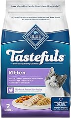 Blue Buffalo Tastefuls Kitten Food With DHA Dry Cat Food Made in the USA with Natural Ingredients, Chicken Recipe, 7-lb. Bag