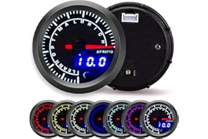 Digital Air Fuel Ratio Gauge Kit, Plastic AFR Gauge Air Fuel Ratio Sensor Easy Installation for All 12V Cars