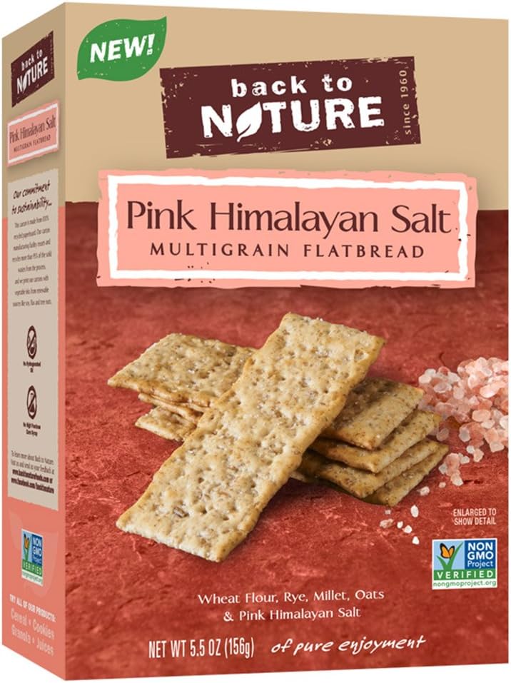 Naan Chips - Pink Himalayan Salt- 1 Oz Bag, Set of 12