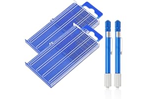42Pcs Metric Micro Drill Bit Set with Mini Pin Vise, Numbered 61-80 Mini Jeweler's Chuck Vice, Fine Tiny Miniature Metric Mic