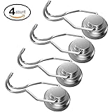 Ninth Five 30lb Swivel Swing Powerful Magnetic Hooks,Strong Heavy Duty Neodymium Magnet Hooks -&nbsp;Great for Your Refrigerator and Other Magnetic Surfaces(4 Pack)