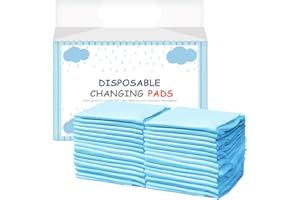 REFLYAWAY Baby Disposable Changing Pads - Soft Non-Woven Fabric (25 Pads) Underpads 18 X 23 Inches Ultra Absorbent Waterproof Protective Pee Pads for Babies, Kids, Adults, Elderly（Big Blue）