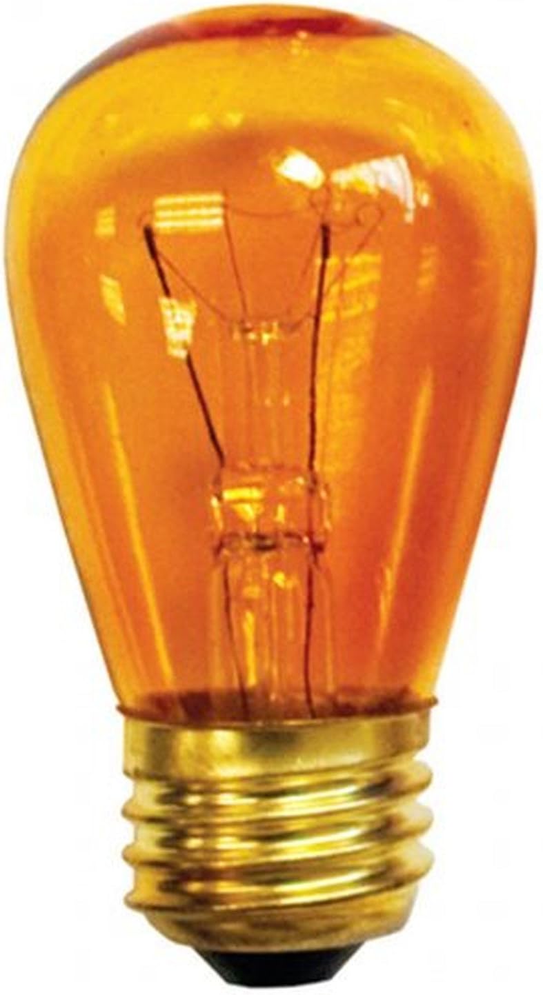 amber outdoor light bulbs on 4 Qty Halco 11w S14 Amb Trans 130v Halco S14amb11t 11w 130v Incandescent Transparent Amber Lamp Bulb Amazon Com