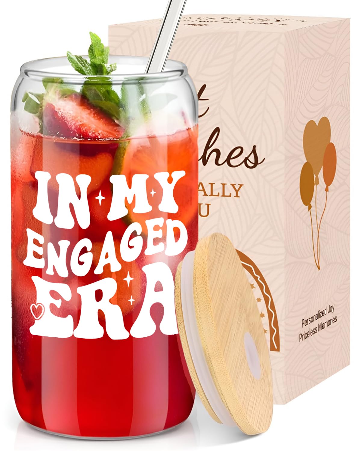 VivaJoy Engagement Gifts - Engage Gift for Couples, Engagement Presents, Wedding Gifts for Couple,in My Engaged Era Coffee Glass,Bride to be Cup,Bachelorette Presents for Bride