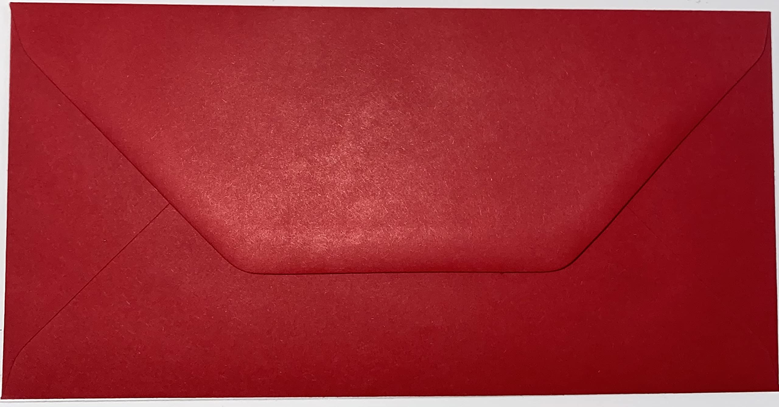 DL (110mm x 220mm) Coloured Envelopes for Greetings Cards Party Invitations & Craft - Pack of 15 (Scarlet Red)
